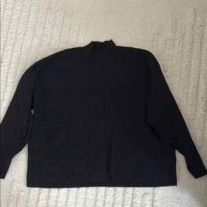 Black mock neck sweater